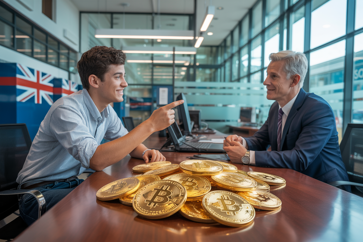 Wykres wzrostu rynku kryptowalut przedstawiający wpływ na fundusze ETF z symbolami Bitcoina i Ethereum.