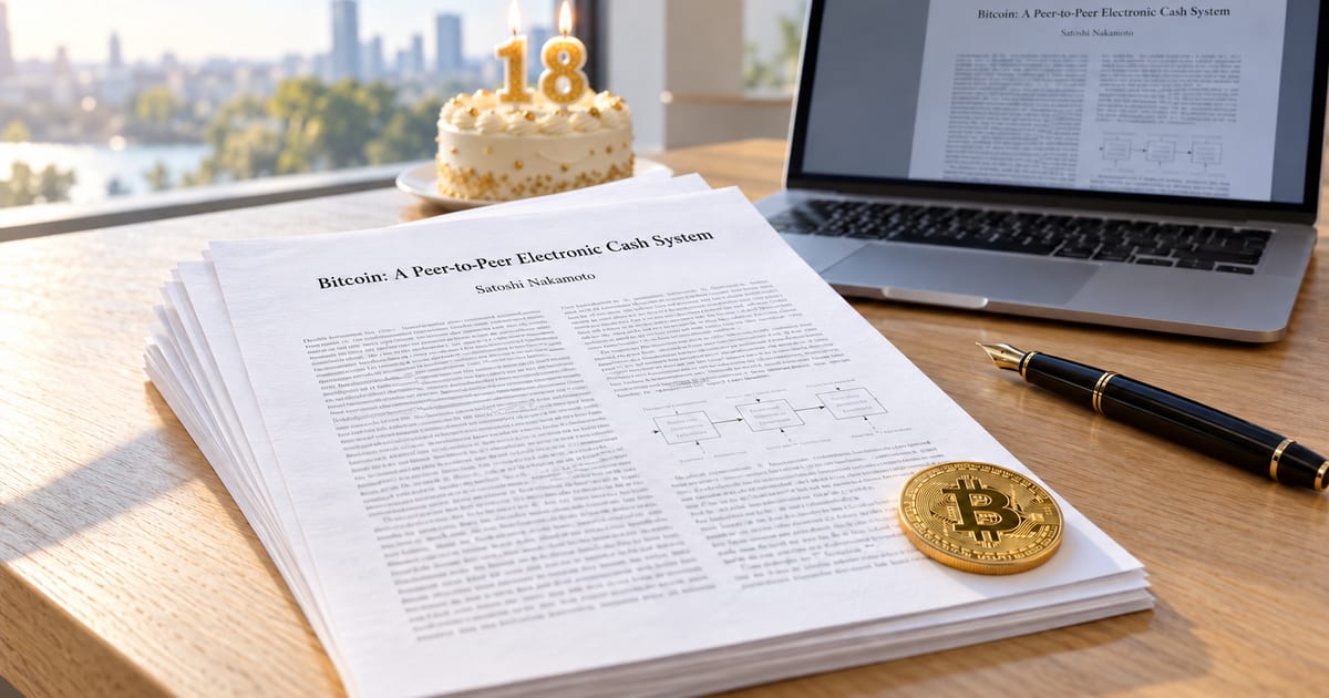 18 years of the bitcoin whitepaper. Satoshi wanted money without intermediaries